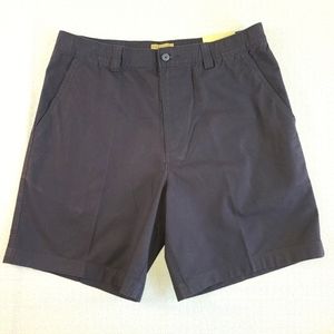 NWT Natural Issue Mens Size 34 Black Flat Front Bermuda Shorts